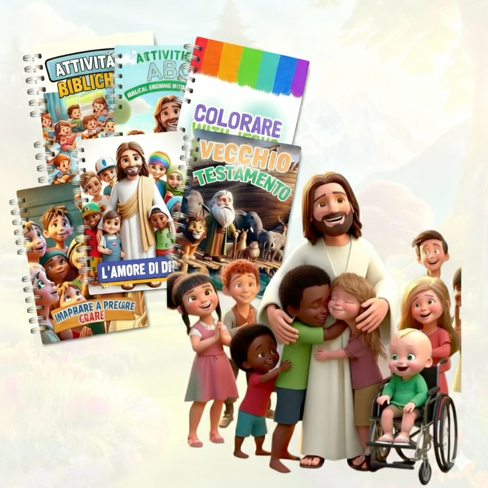 Criança colorindo atividades bíblicas